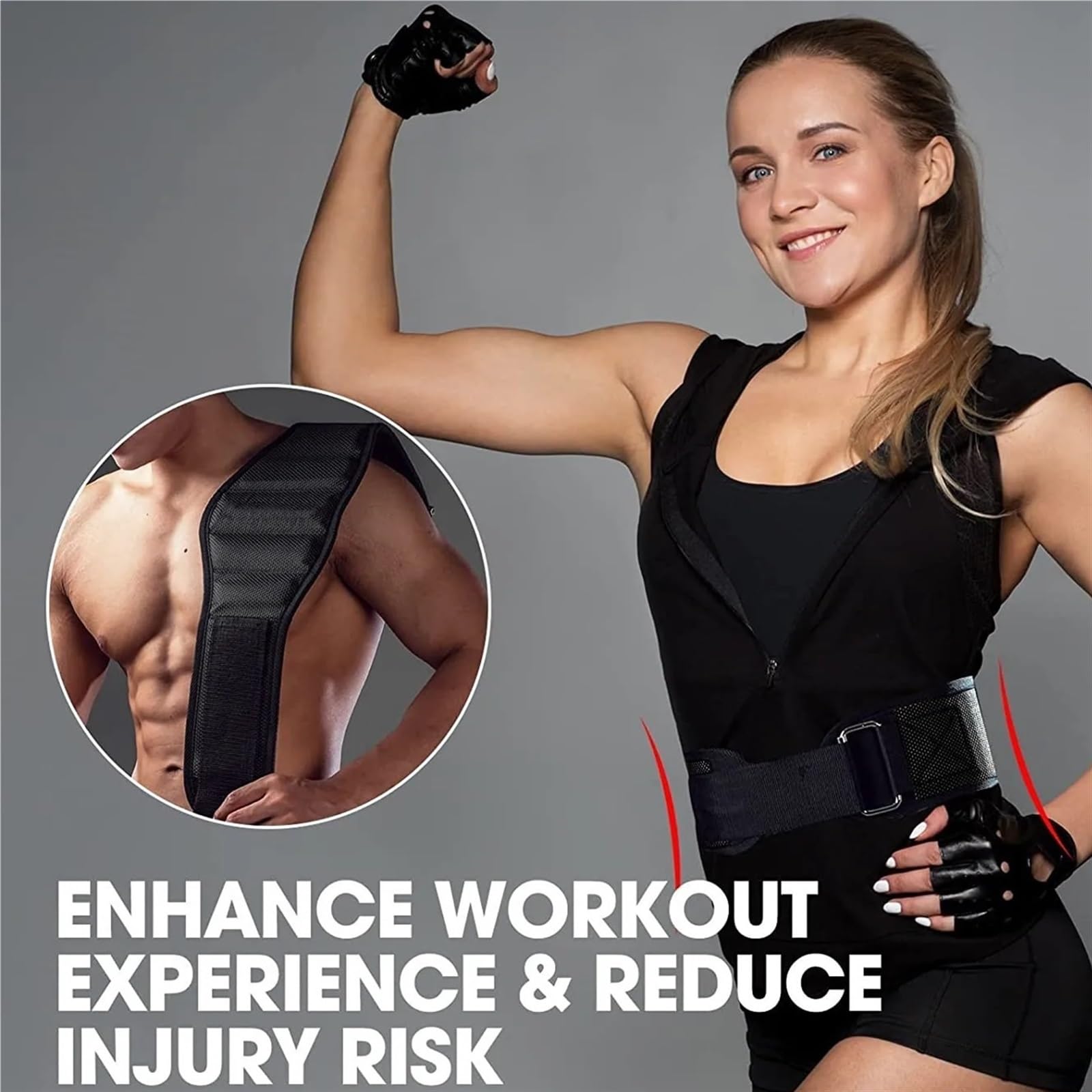 GewichthebergüRtel EVA Gewichthebergürtel Rückenstütze Trainingsgürtel mit Metallschnalle Männer Frauen Fitnessstudio Kniebeugen Kreuzheben Powerlifting Cross Training fürs Fitnessstudio