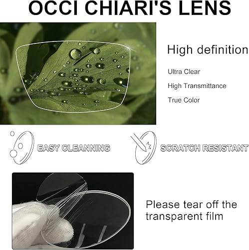 Miniatura 9 de OCCI CHIARI Lentes de bloqueo de luz azul para hombre, lentes de marco de metal, lentes para computadora para hombre, lentes transparentes