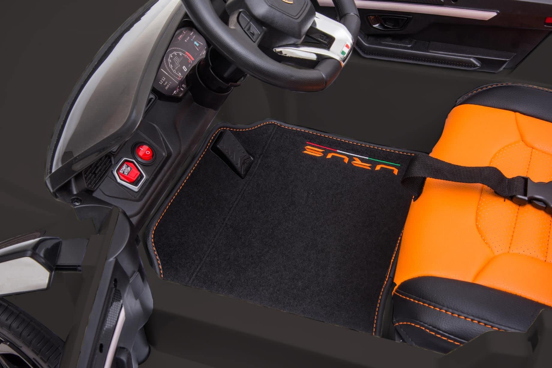 Macchina Elettrica per Bambini Lamborghini Urus 12v Full Optional con Sedile in Pelle e Tappetini Auto Elettrica per Bambini con Telecomando Nero