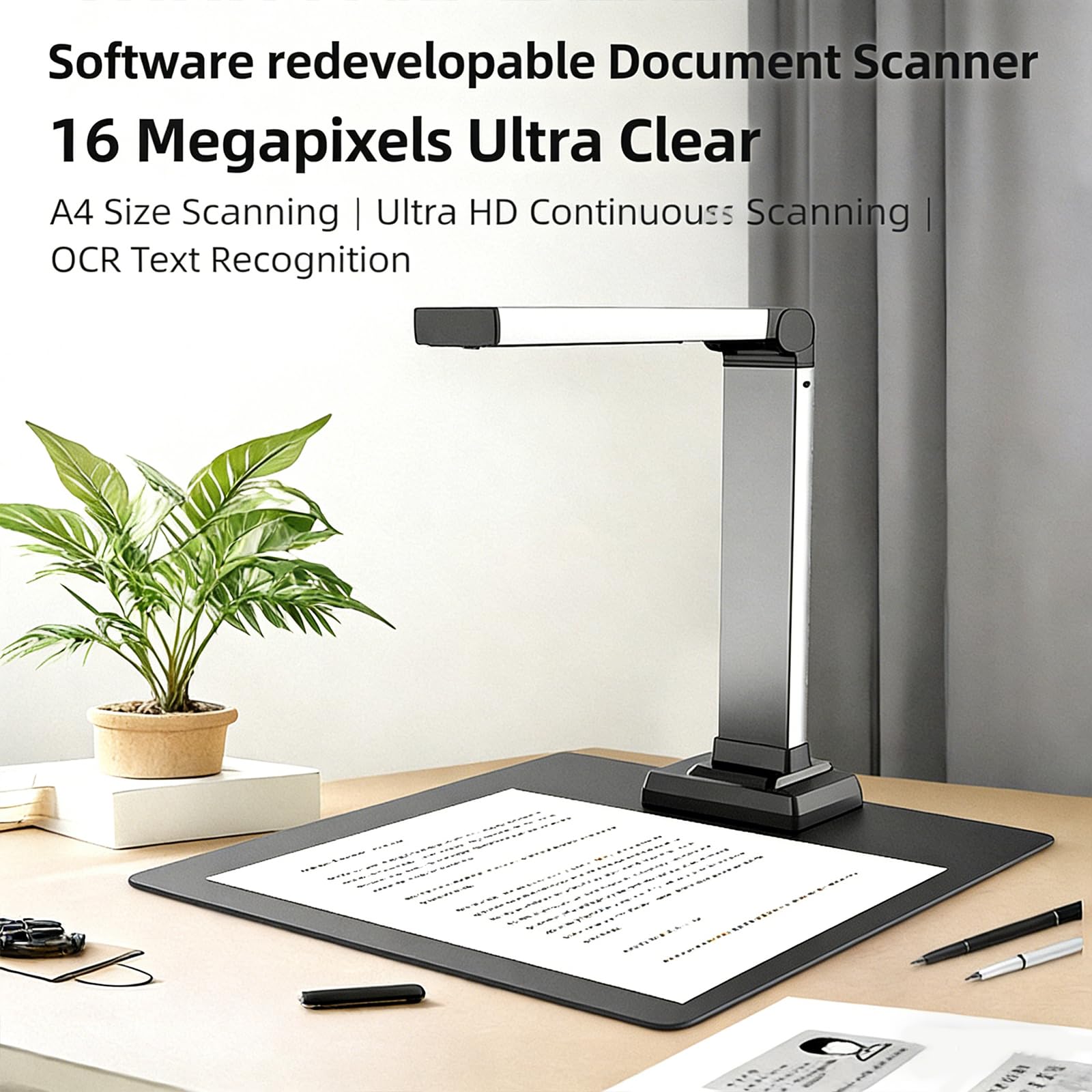 Scanner per Libri Professionale da 16 Attrezzatura scansione Portatile velocità USB Scanner per Documenti Lettore Portatile Facile archiviazione