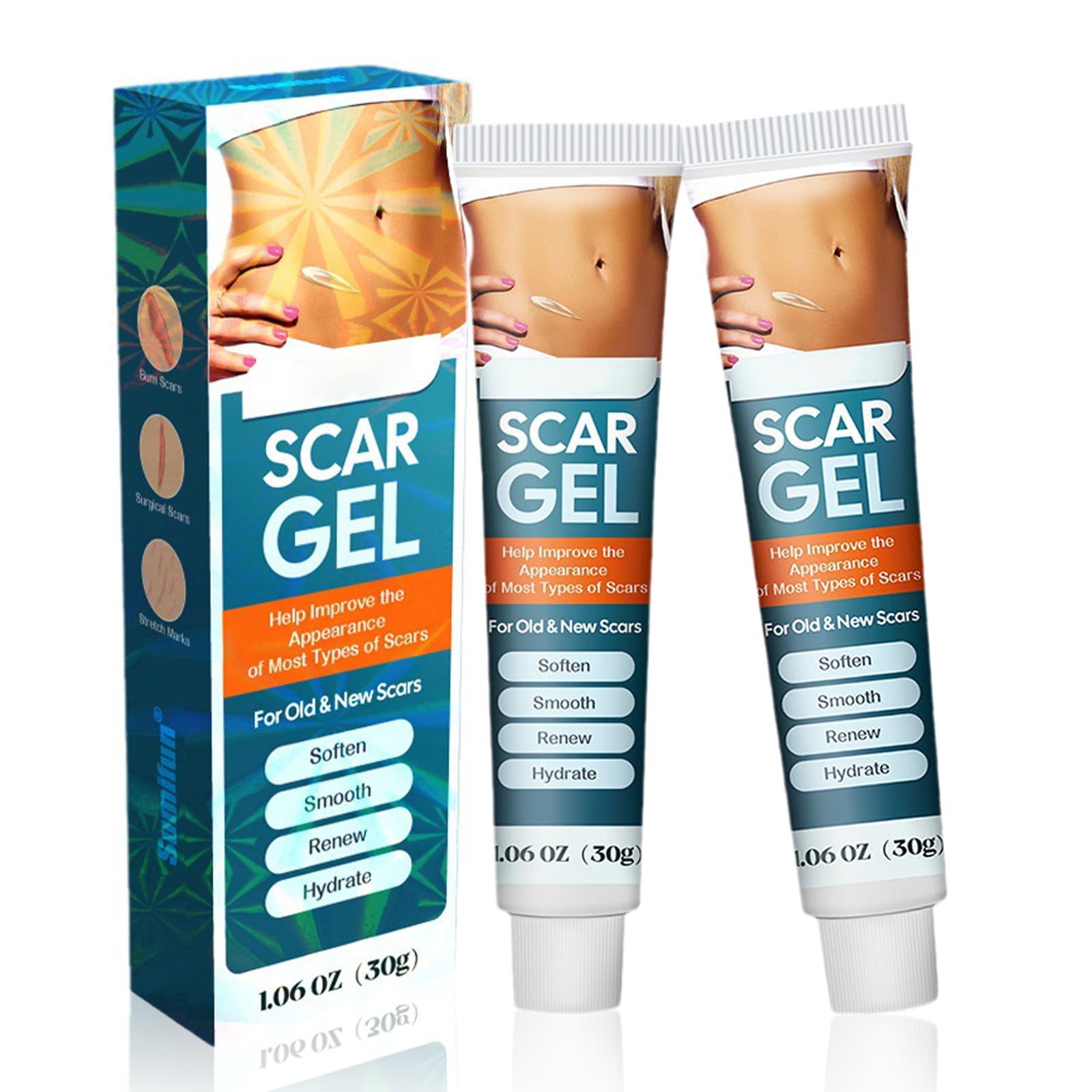 Scar Removal Cream,Advance Scar Gel for Surgical Scars,Burns, Acene, C-Section, Stretch Marks, Keloids, Scar Removal Cream for Old and New Scars -