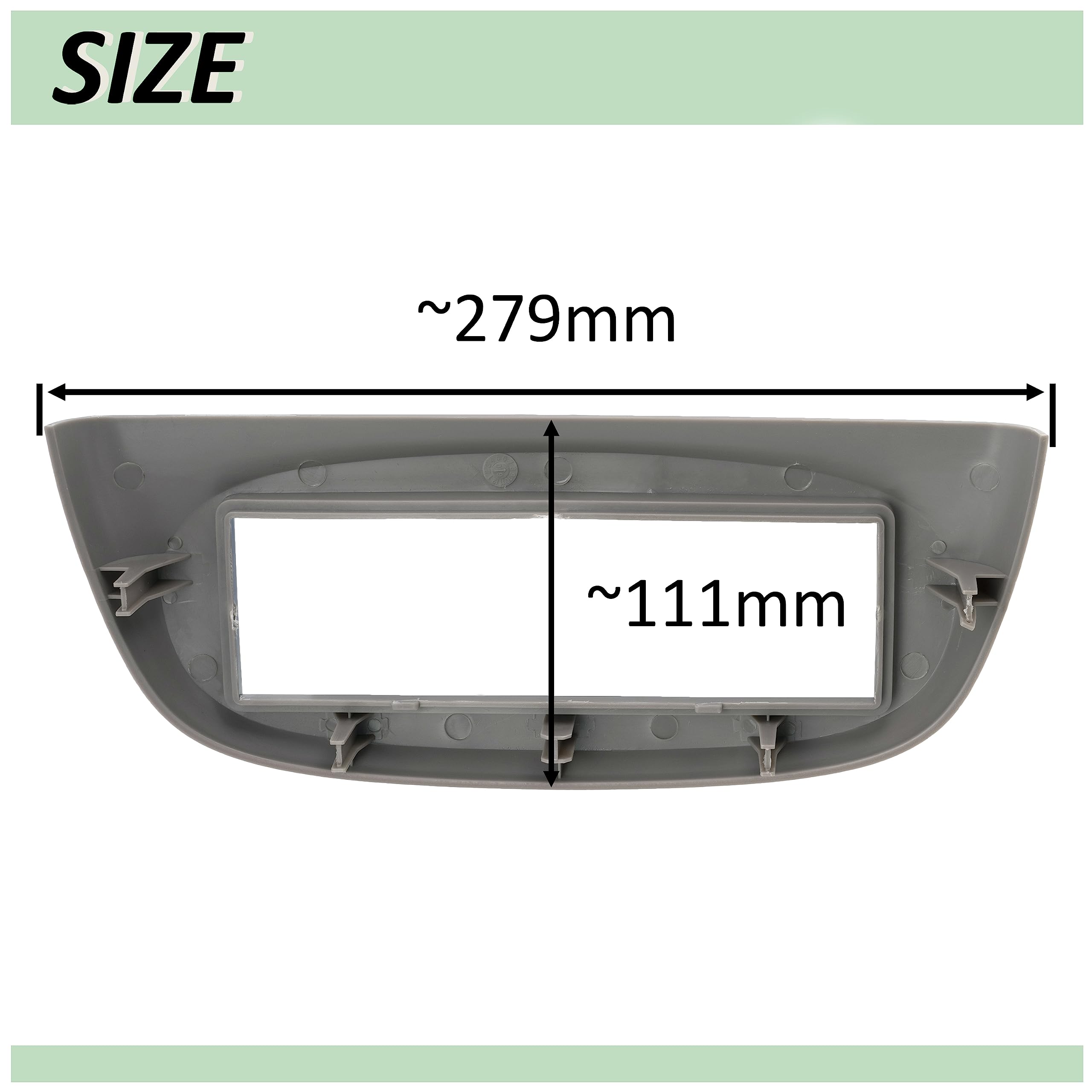 AERZETIX C21403 - Cadre Façade Adaptateur 1 DIN Pour Autoradio Renault Twingo II (N) 2007+ Et Wind II 2010 - Noir