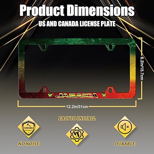 Miniatura 34 de Marco de matrícula de hibisco Aloha Hawaii Flowers placa de acero inoxidable divertido soporte para placa de matrícula decoración colorida 12.3 x