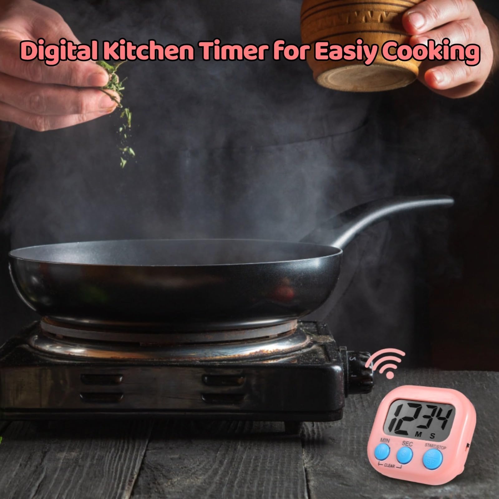 24 temporizadores digitales, temporizador magnético de cuenta regresiva con pantalla LCD grande y alarma fuerte, perfecto para aula, ejercicio y cocina