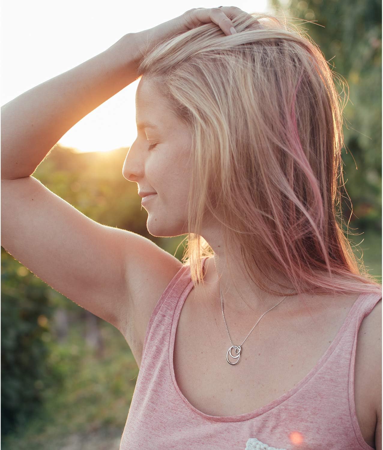 Sterling Silver 3 Circles Generation Necklace - Grandmother Mother Daughter Necklaces - Family Necklace - Grandma Gift - Image 5