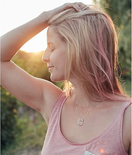 Miniatura 5 de Collar de plata de ley con 3 círculos, collares para abuela, madre e hija, collar familiar, regalo para la abuela