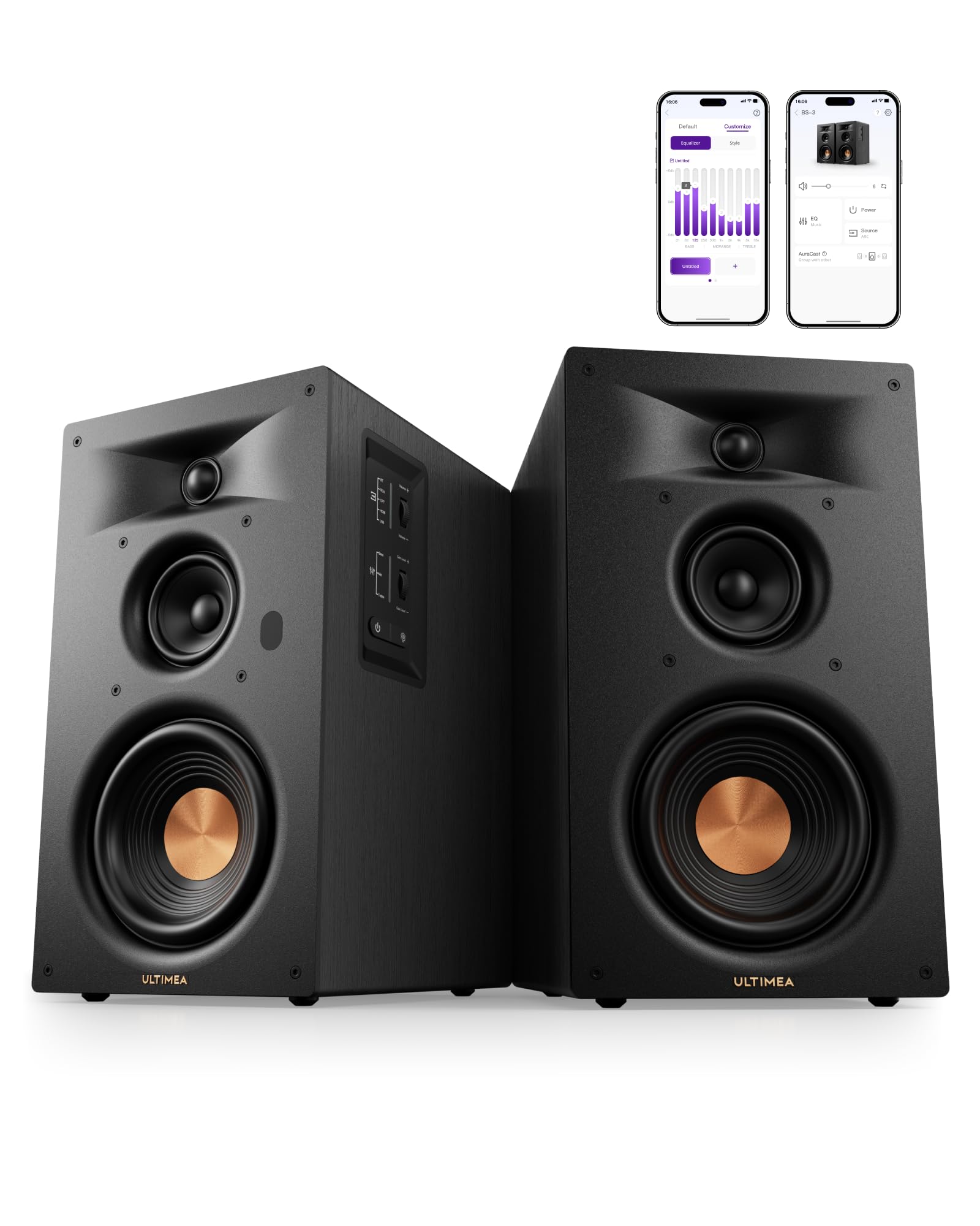 The Best Klipsch Bookshelf Speakers of 2026 for Every Budget 3-Way Powered Bookshelf Speakers with 5.25 Woofer, 70W RMS, App, Edge Horn & BassMX, SUB Out & HDMI ARC for Home Theater, Bluetooth 6.0, Auracast, Grille-Free Design, BS-3