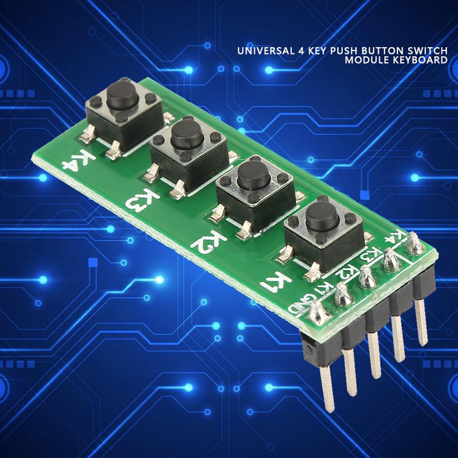 1x4 4 Keys Button Keypad Keyboard 5Pin Breadboard Module for Arduino DIY 1x4 4 Keys Button Keypad Keyboard 5Pin Breadboard Module for Arduino DIY