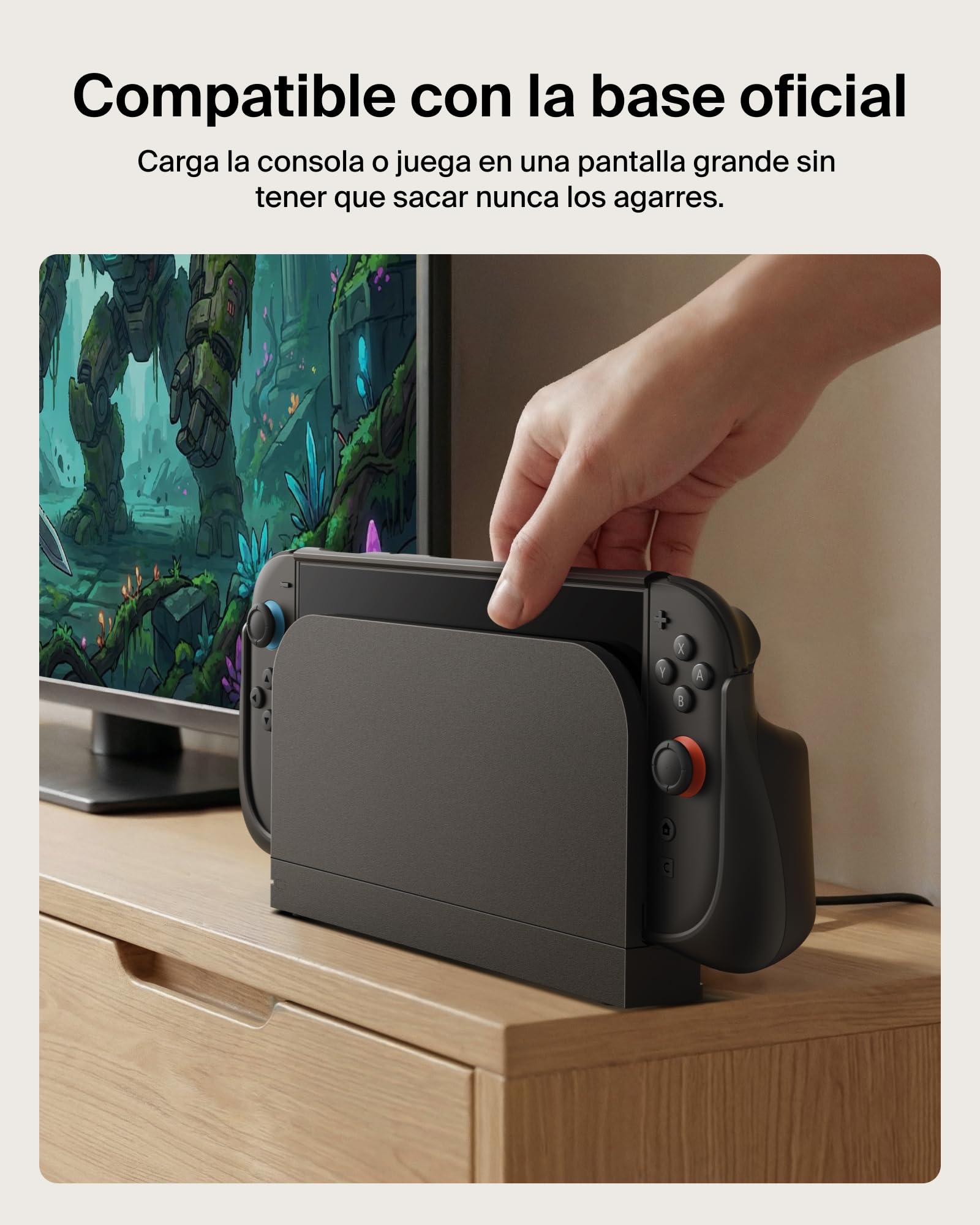 Belkin Gaming Agarres con Batería Externa 10000mAh Nintendo Switch 2 -Negro | Power Bank Magnético Extraíble 10000 mAh, 30W, Compatible con el Soporte, Empuñaduras Ergonómicas Antideslizantes y Pantalla