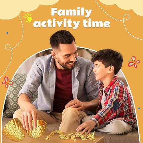 Miniatura 7 de Huevos de dragón con dragón en el interior, regalos divertidos sorpresa impresos en 3D para niños, juguetes de dragón articulado para adultos,