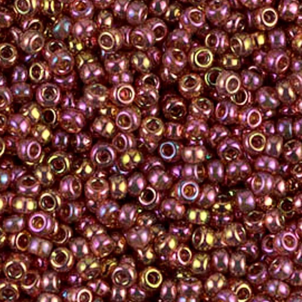 Rose Gold Luster Miyuki Japanese round rocailles glass seed beads 11/0 Approximately 24 gram 5 inch tube