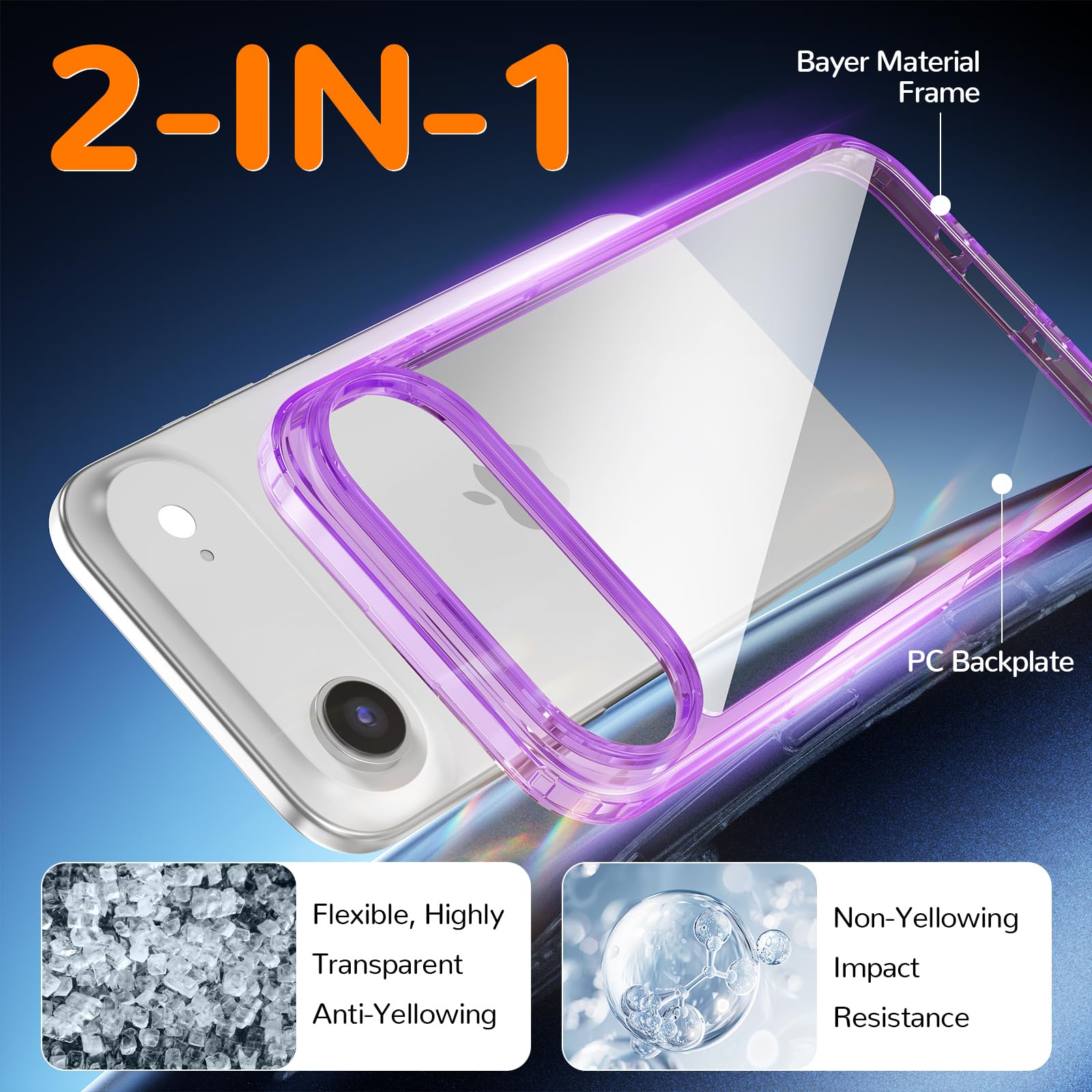 Clear Case for iPhone 15, Ultra Thin, Shockproof TPU Cover, Anti-Yellowing, Crystal Clear, Phone Case for Apple iPhone 15 - Clear — view 93
