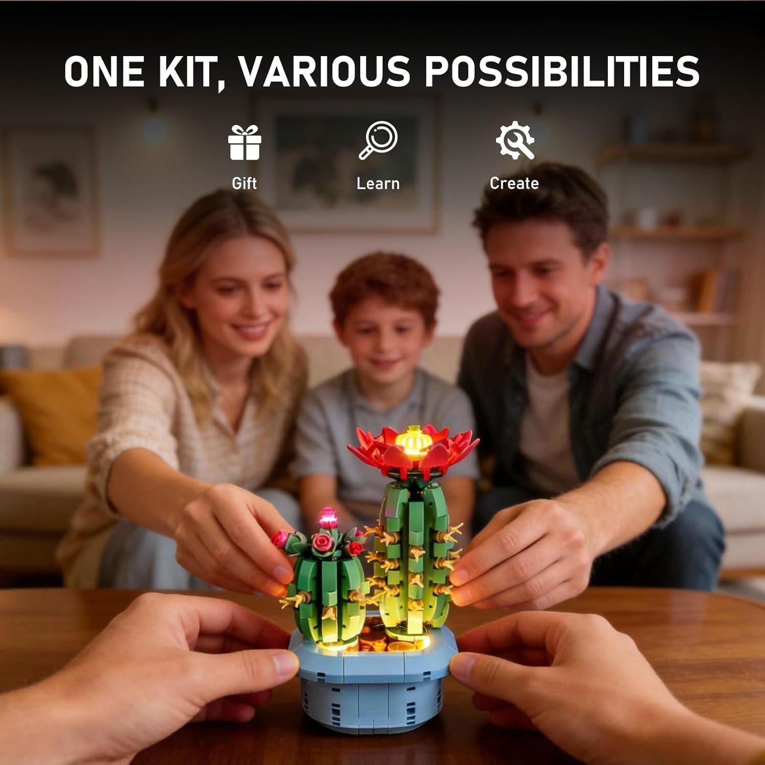 BRIKSMAX 2.0 Light Kit Compatible with Lego The Botanical Collection Flowering Cactus 11509 Building Sets- Original LED Lighting Kits (Accessories Only) for Display, Gifts & Collectors