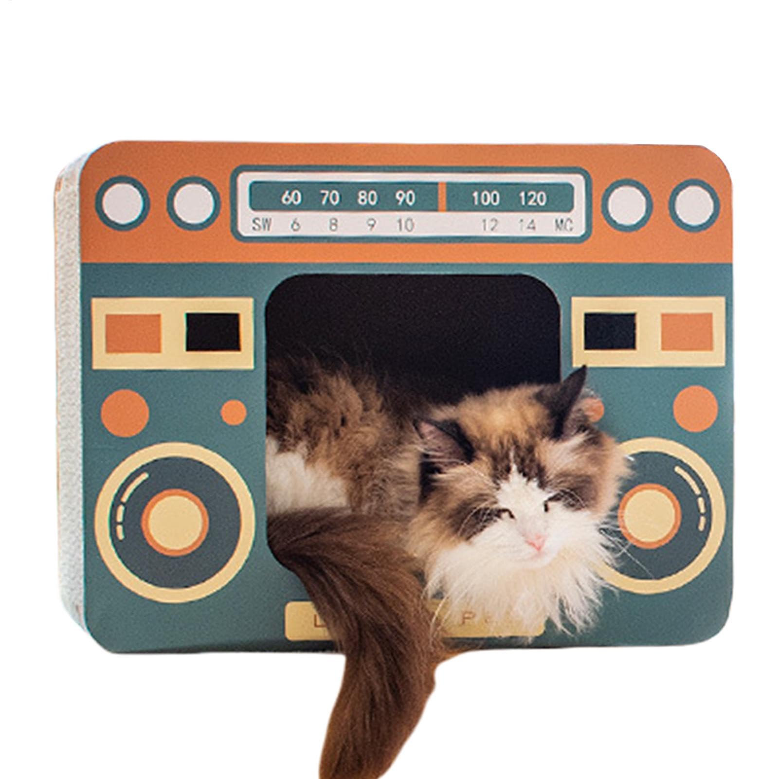 Radio Cat Graffer großer Sprung für Katzen | Großer Kratzofenofen für Katze für Gesellschaft | Verkleinert Möbel für Katzenbetten Katzenbetten innen Balkonschutz