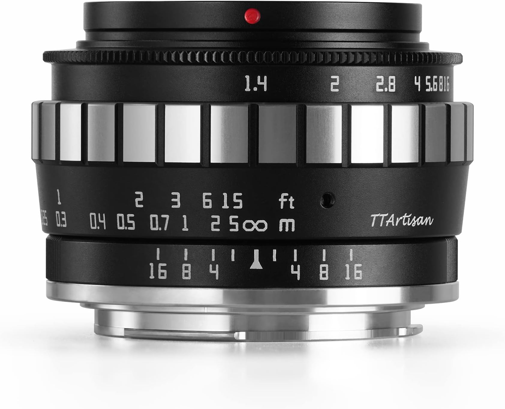 23 mm F1.4 APS-C camera lens, wide angle prime lens, portable lens for Fuji FX mount suitable for portrait street snapshot (Fuji X, black & silver)