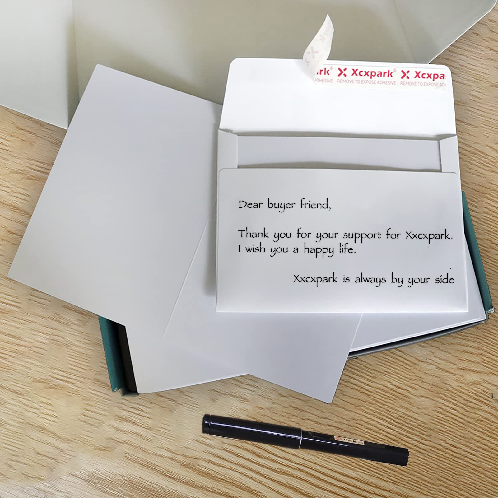 Xxcxpark Lot de 100 cartes blanches vierges imprimables A7 de 13,3 x 18,4 cm et 100 cartes pliées, cartes de vœux à faire soi-même pour invitations, anniversaires, photos, documents, mariage