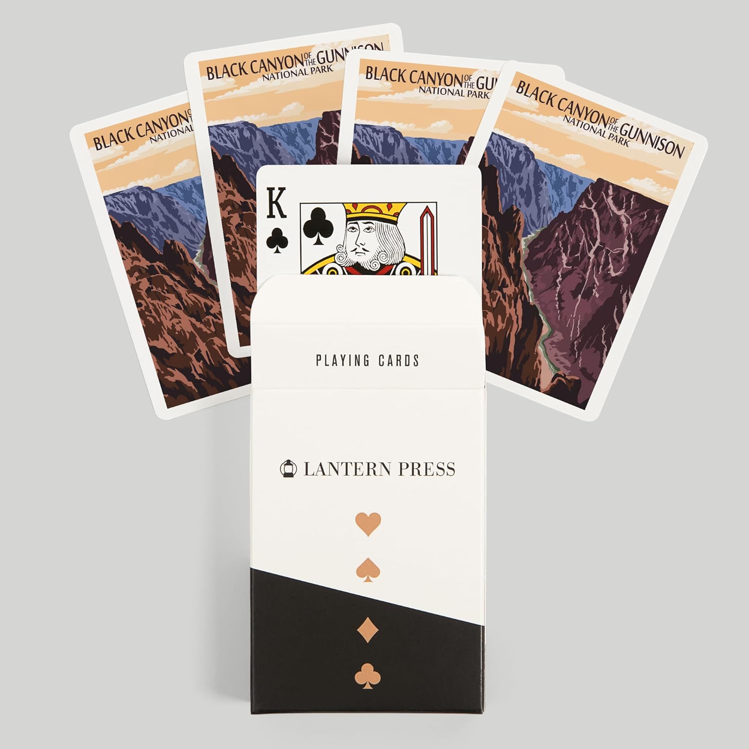 Lantern Press Black Canyon of The Gunnison National Park, Colorado, River and Cliffs, Painterly Series, 52 Playing Cards for Adults, Poker Size Card Deck