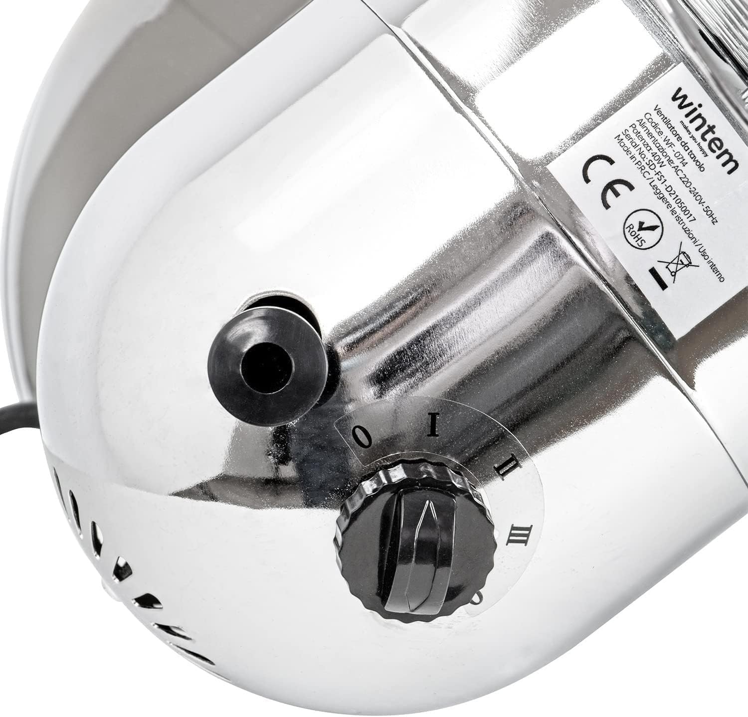 Wintem - Ventilatore Vortex 40W da Tavolo e da Terra con Pale in Acciaio, Oscillante e Silenzioso, Ideale per Casa e Ufficio, Rinfrescamento Potente e Compatto con 3 Velocità
