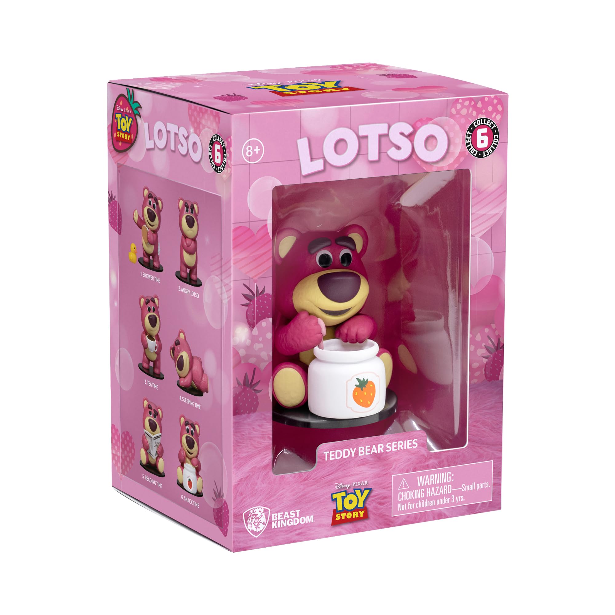 YuMe Lots-o'-Huggin' Bear Snack Time 2.8" Toy Story Figure Collectable in Hero Window Box | Licensed Lotso Disney Pixar Merchandise | Toys Gift for Kids, Adults & Movie Fans | Get All 6 Teddy Figures - Image 4