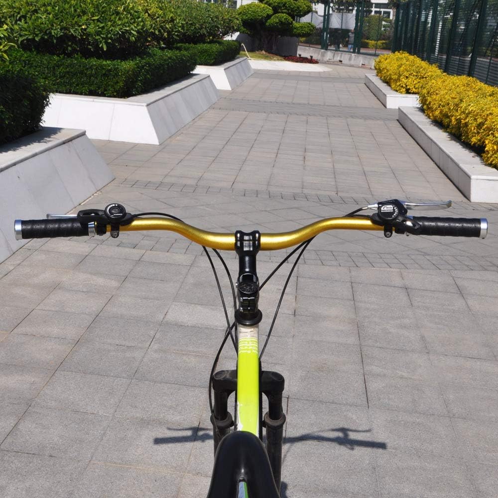 N A MTB Mountain Bike Manubrio Bicicletta Extra Lungo Manubrio φ31.8mm 720mm/780mm Riser Bar (780mm, Oro)