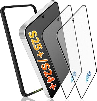2 Pack Galaxy S24 Plus Matte Screen Protector,9H Tempered Glass,Anti-Glare,Anti-Scratch,Smooth and Responsive Absolute, No Bubbles,High Definition,Fingerprint Unlock, With Installation Frame