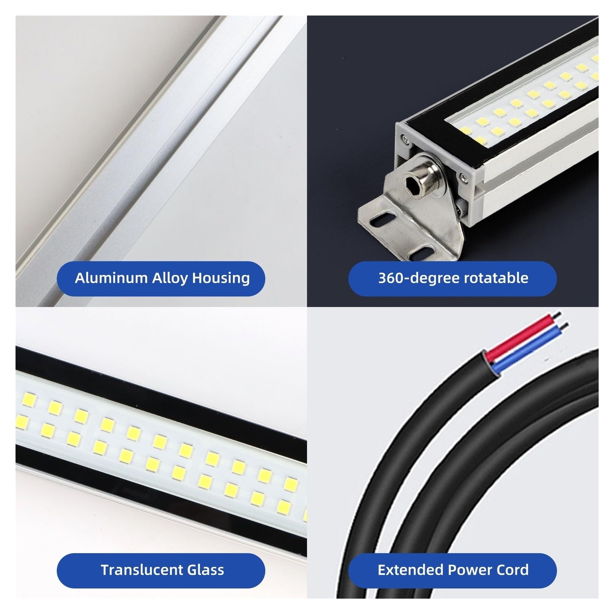22-95CM DC AC Werkzeugmaschinenbeleuchtung IP67 Wasserdicht