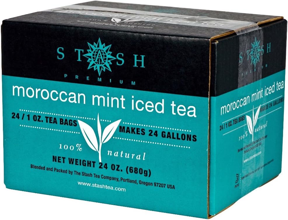 Stash Tea Moroccan Mint Green Iced Tea Caffeinated, Non