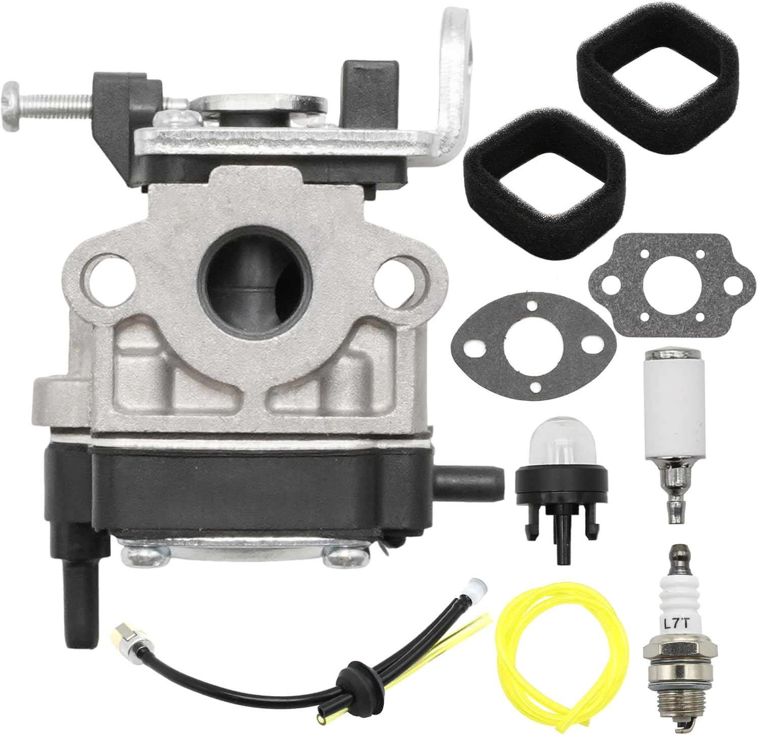 6698373 Carburetor Kit, Replacement for Hitachi RB24EAP TRB24EAP 23.9cc Blower, Carb with Air Filter Fuel Line Spark Plug and Grommet