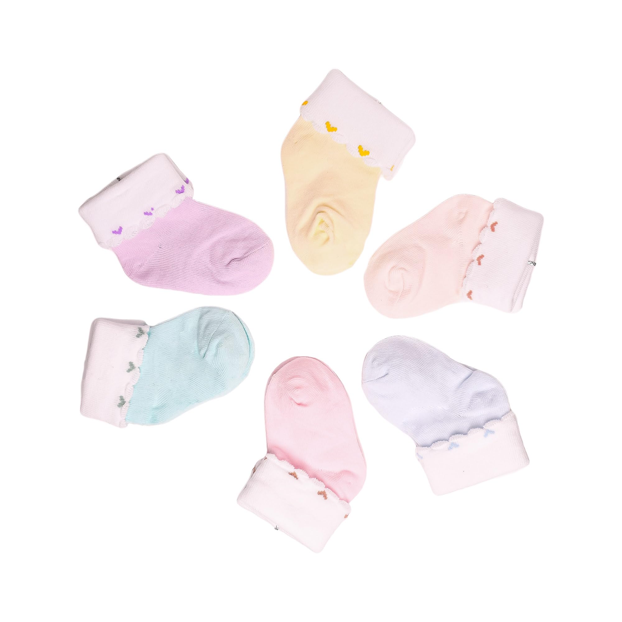 the little lookers Cute & Colorful Cotton Baby Socks Set for Baby Boys & Baby Girls (0-6 Months) - Multicolor-picture-40