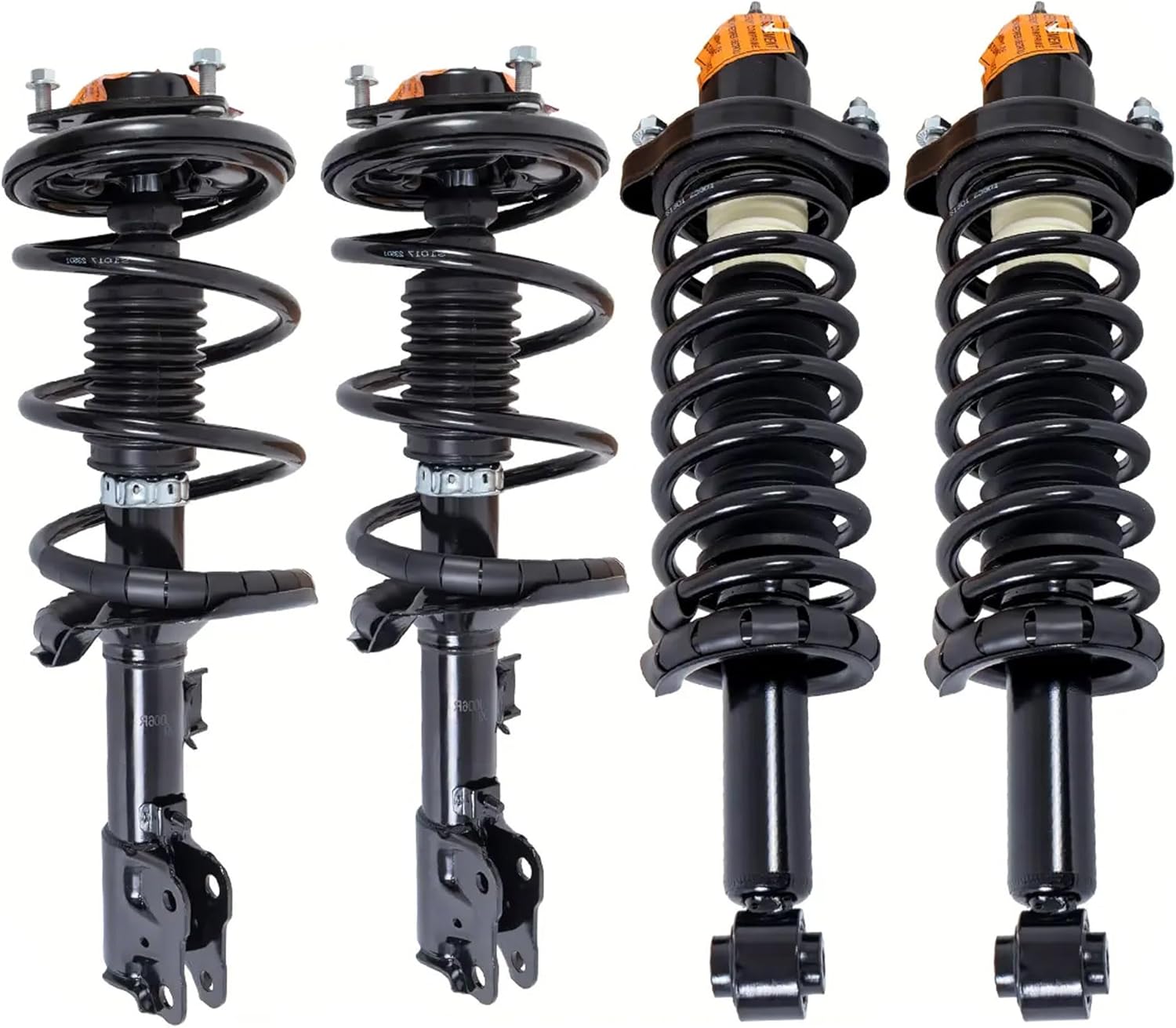 MOSTPLUS Front and Rear Complete Strut Assembly & Shock Absorber w/Coil Springs compatible with 2008-2017 Mitsubishi Lancer ES DE GT, Replace 172356 (Set of 4)