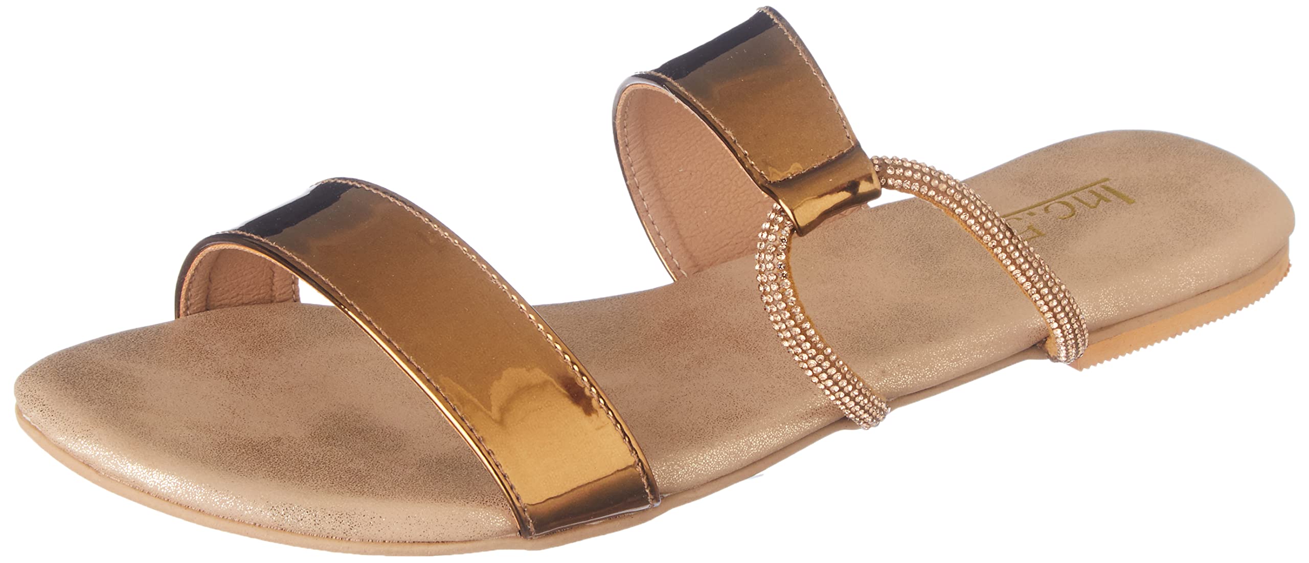 Inc.5 Flat Fashion Sandal For Women_990136_ANT GOLD_4_UK (B0BGKYCKBM) Amazon Price History, Amazon Price Tracker