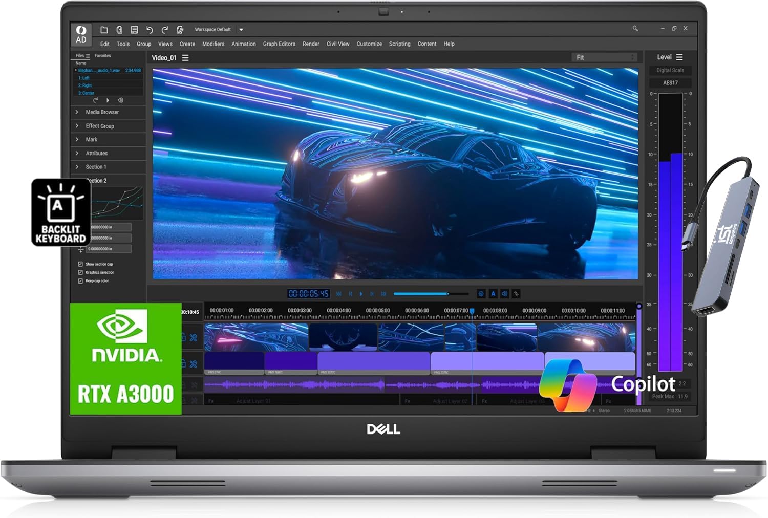 Dell Precision 7000 7670 Mobile Workstation (RTX A3000 12GB GPU, 16" FHD+, Intel 16-Core i7-12850HX, 64GB RAM, 1TB SSD), Laptop for Business, Architect, Designer, 3-YR WRT, Win 11 Pro w/AI Copilot