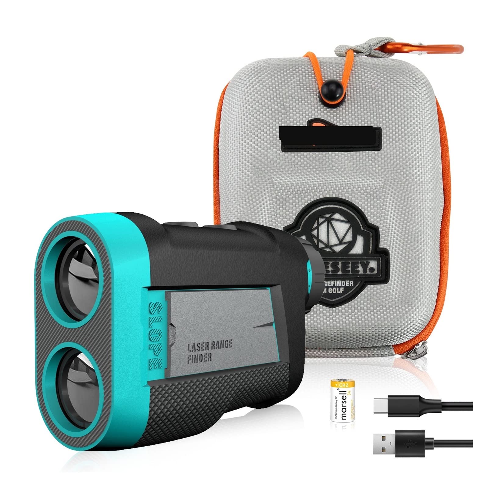 Telémetro de medición de Distancia PF260 Medidor de Distancia de Golf 600M Telémetro láser con Pendiente, vibración, magnético, Recargable de Alta precisión y precisión