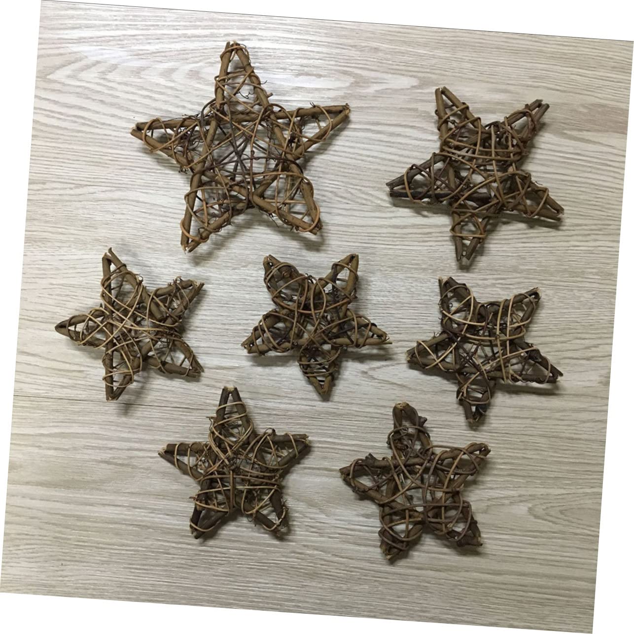 Ciieeo 30stücke Rattan Fünfstern-Dekoration Für Weihnachten Kreative Ornamente Für Hochzeiten Partys Und Tischdekorationen Weihnachtsdeko Für Zuhause Und