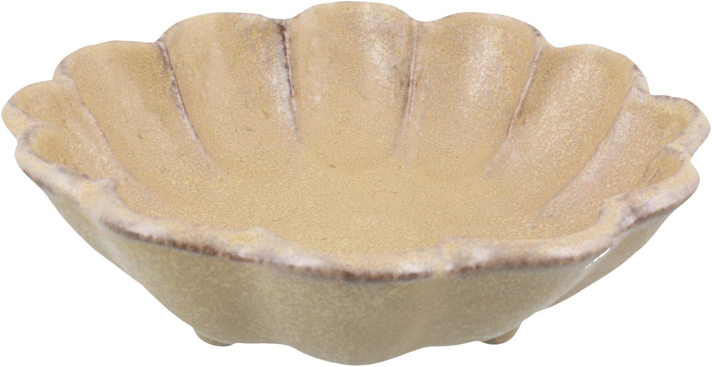 Mino Ware 555-0020 Kaneko Komohei Linka Bowl, Plate, Medium Bowl, Tea, Parachute Flowers, Diameter Approx. 6.3 inches (16 cm), Microwave and Dishwasher Safe, Made in Japan