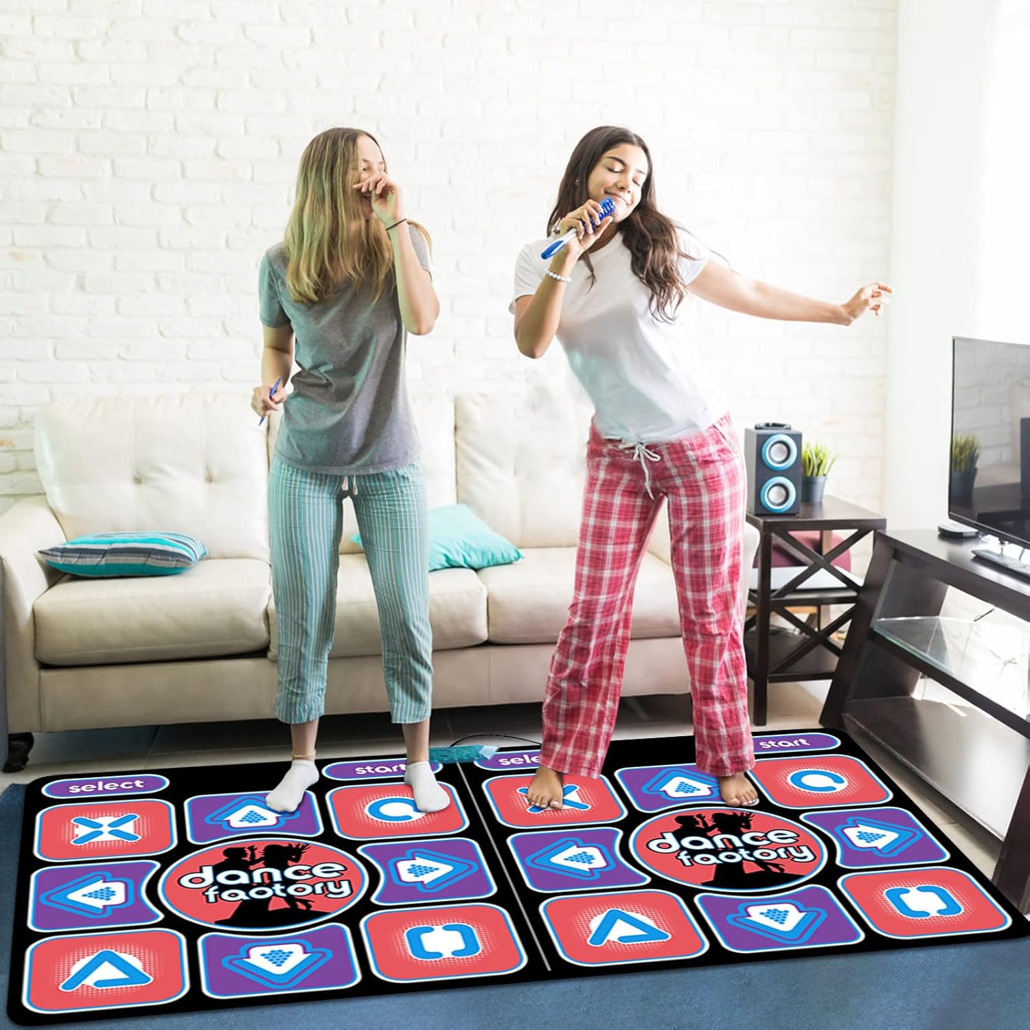 Family Entertainment Double Dance Mat Computer Tv Dualuse