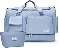 Vista 434 de Pequeña bolsa de gimnasio para mujer, bolsa de viaje con compartimento para zapatos