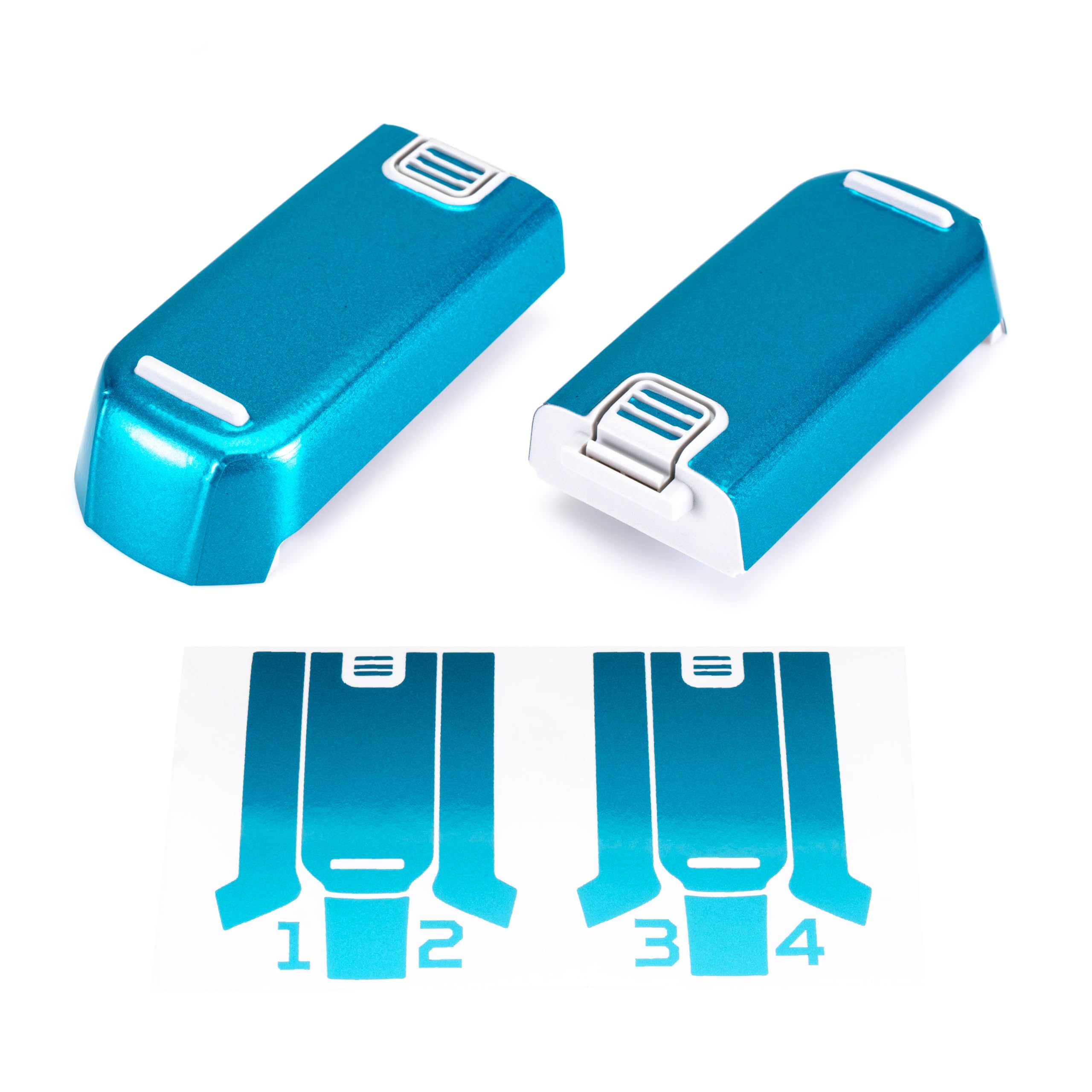 Stickers Compatible with DJI NEO Two Batteries (Caribbean Blue)
