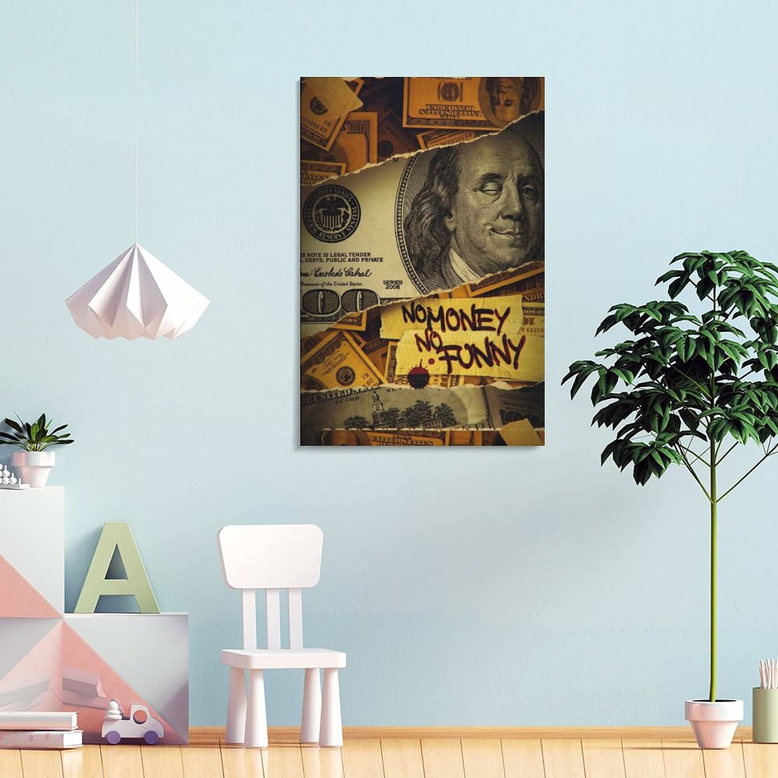 SQOR No Money is Not Happy Poster Canvas Art Poster and Wall Art Picture  Print Modern Family Bedroom Decor Posters 24×36inch(60×90cm) : Amazon.ca:  Home