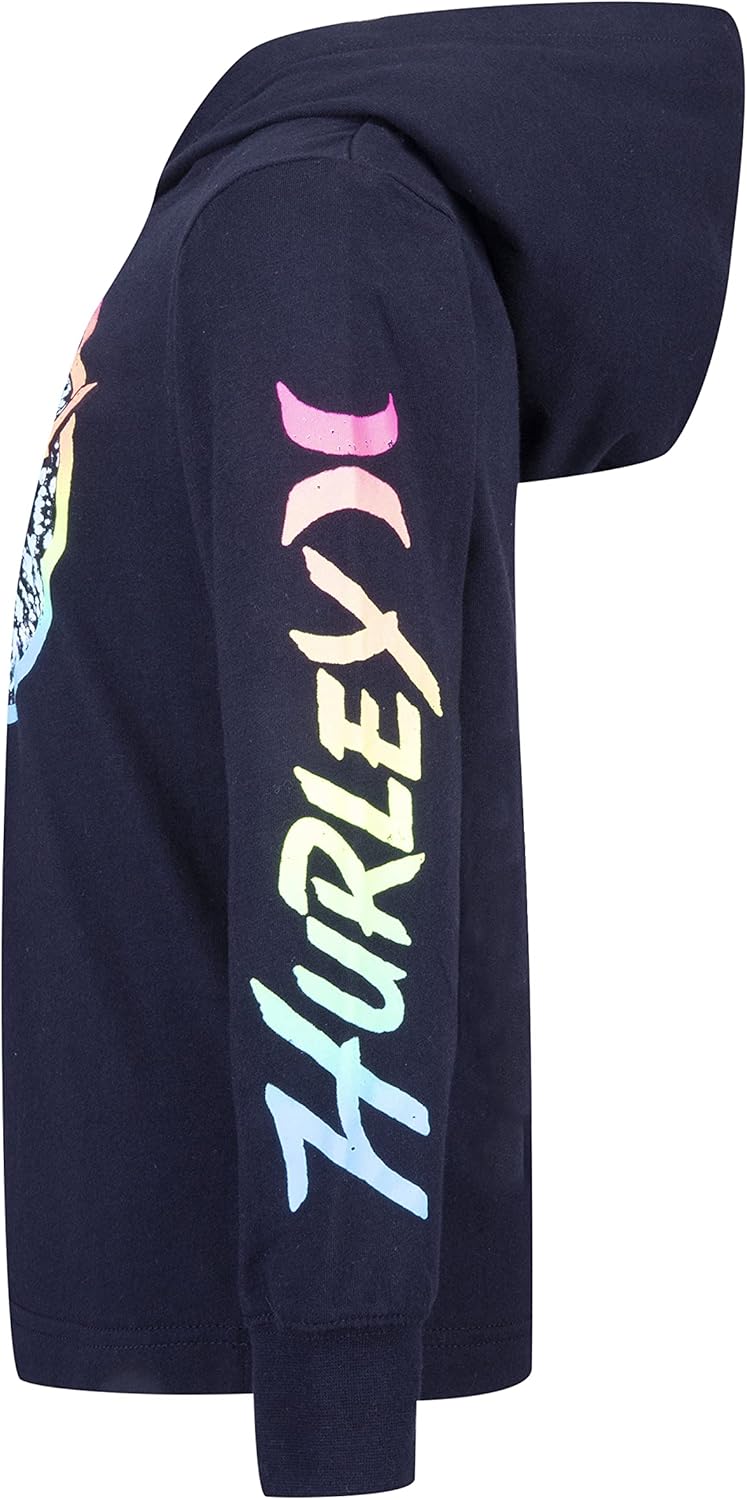 Hurley boys Long Sleeve Hooded Graphic T-shirt - Image 2