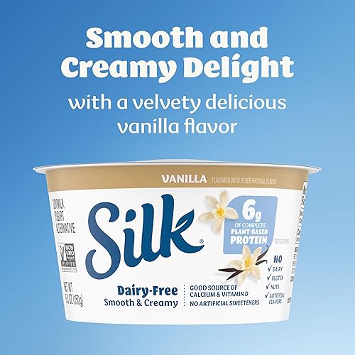 Miniatura 16 de Silk Alternativa de yogur sin lácteos de leche de soja, fresa, sin gluten, vegano, proyecto verificado sin OMG, 5.3 onzas