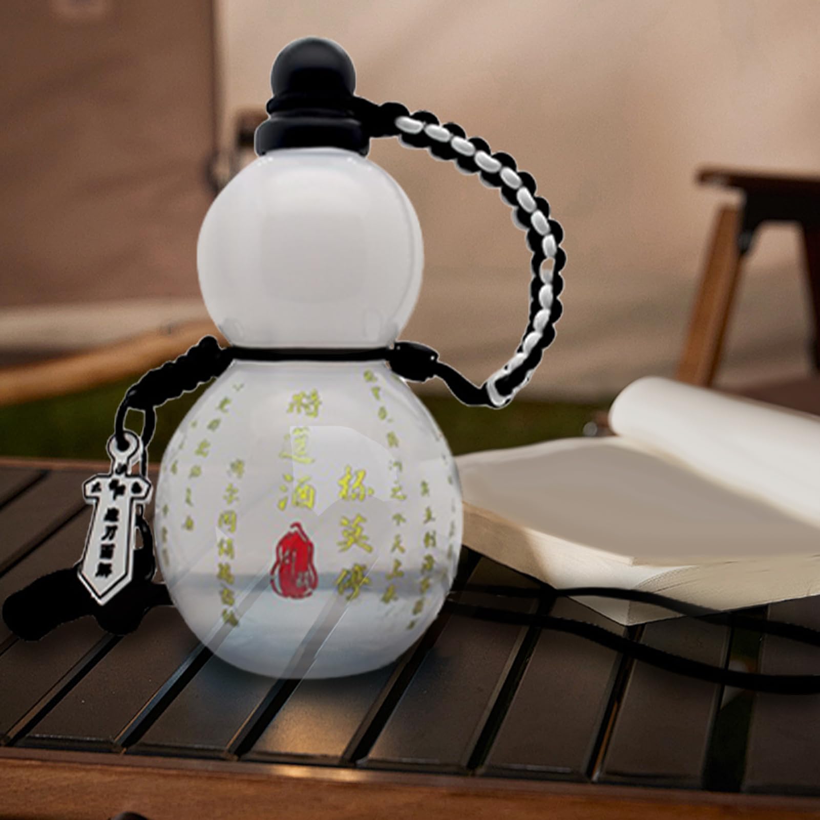 Botella de calabaza, jarra deportiva de viaje a prueba de fugas | botella de agua reutilizable con tapa de rosca a prueba de fugas, jarra deportiva de inspiración retro china