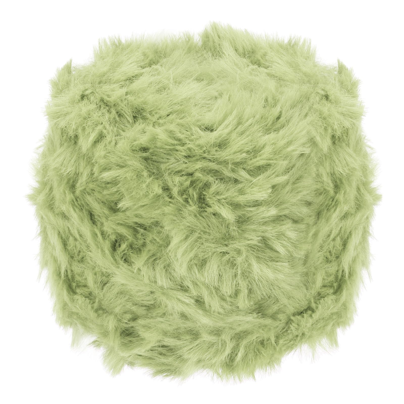 PATIKIL 70 Yards Fur Yarn, 100 Grams Soft Plush Fluffy Chunky Polyester Faux Fur Eyelash Yarn for Crocheting Hand Knitting Blanket Hats Crochet Crafting, Avocado