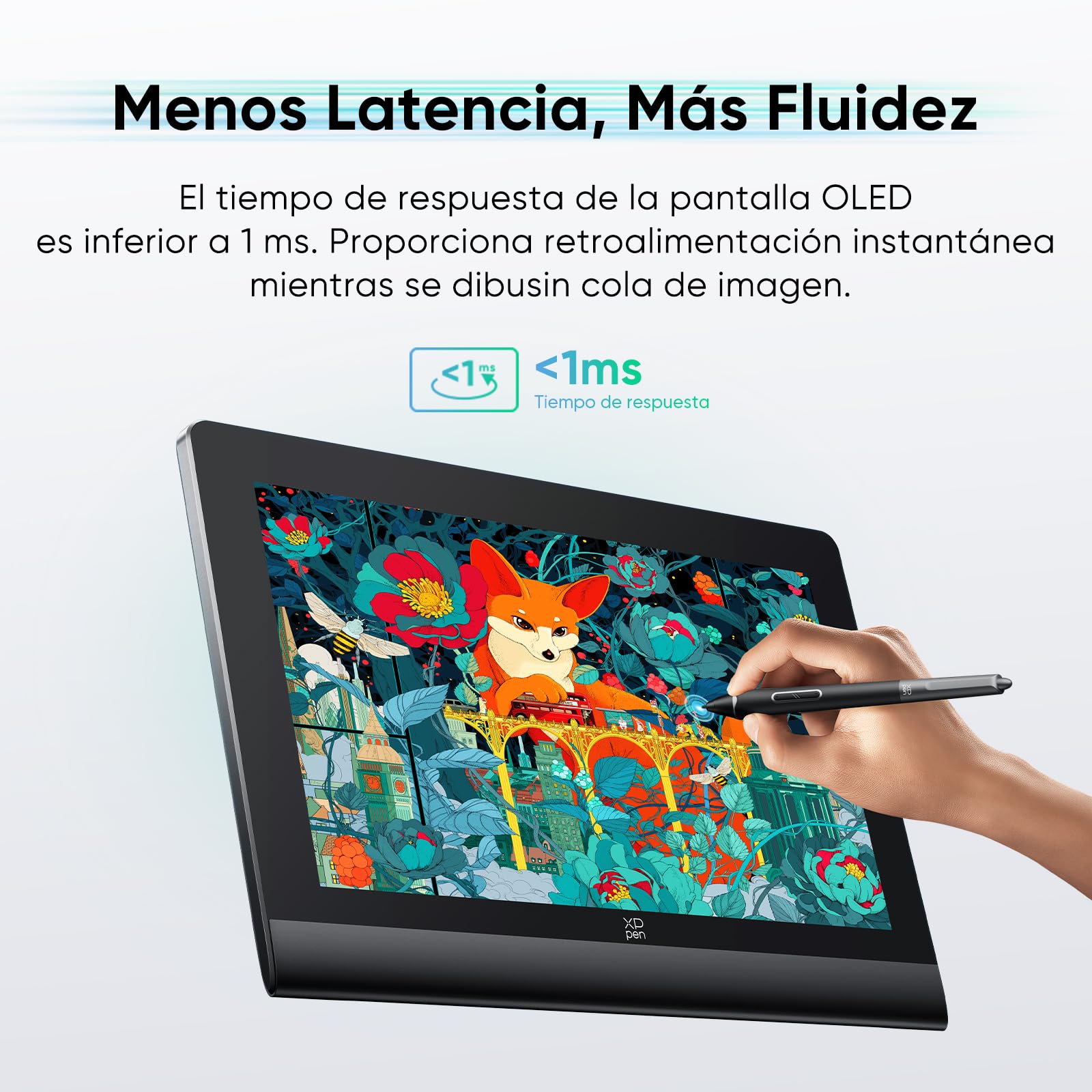 XPPen Artist Ultra 16 Tableta Gráfica con Pantalla Táctil OLED 4K 2 Lápiz | Tableta Gráfica Dibujo Digital con Pantalla Táctil OLED 4K de 16" con 2 Lapices de X3 Pro Chip Inteligente 16K Niveles