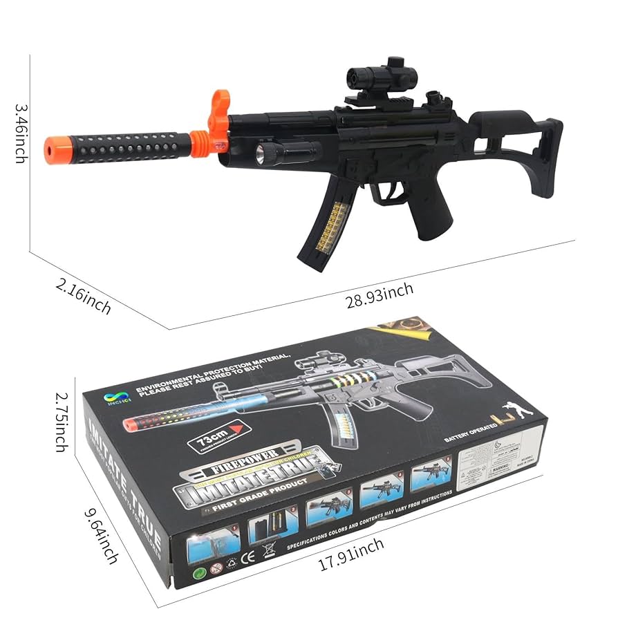 トイガン MP5 Amazon.com: INCHOI MP5 Lights and Sounds Toy Gun, Battery
