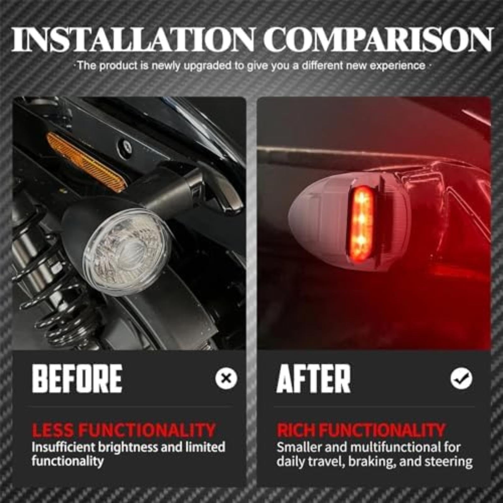 Fanale posteriore con indicatori di direzione, 12 V, per moto: fanale di stop e indicatori di direzione, per SPORTSTER, Nightster 975 (dal 2021 al 2023) Luce di indicatore di (Lights)