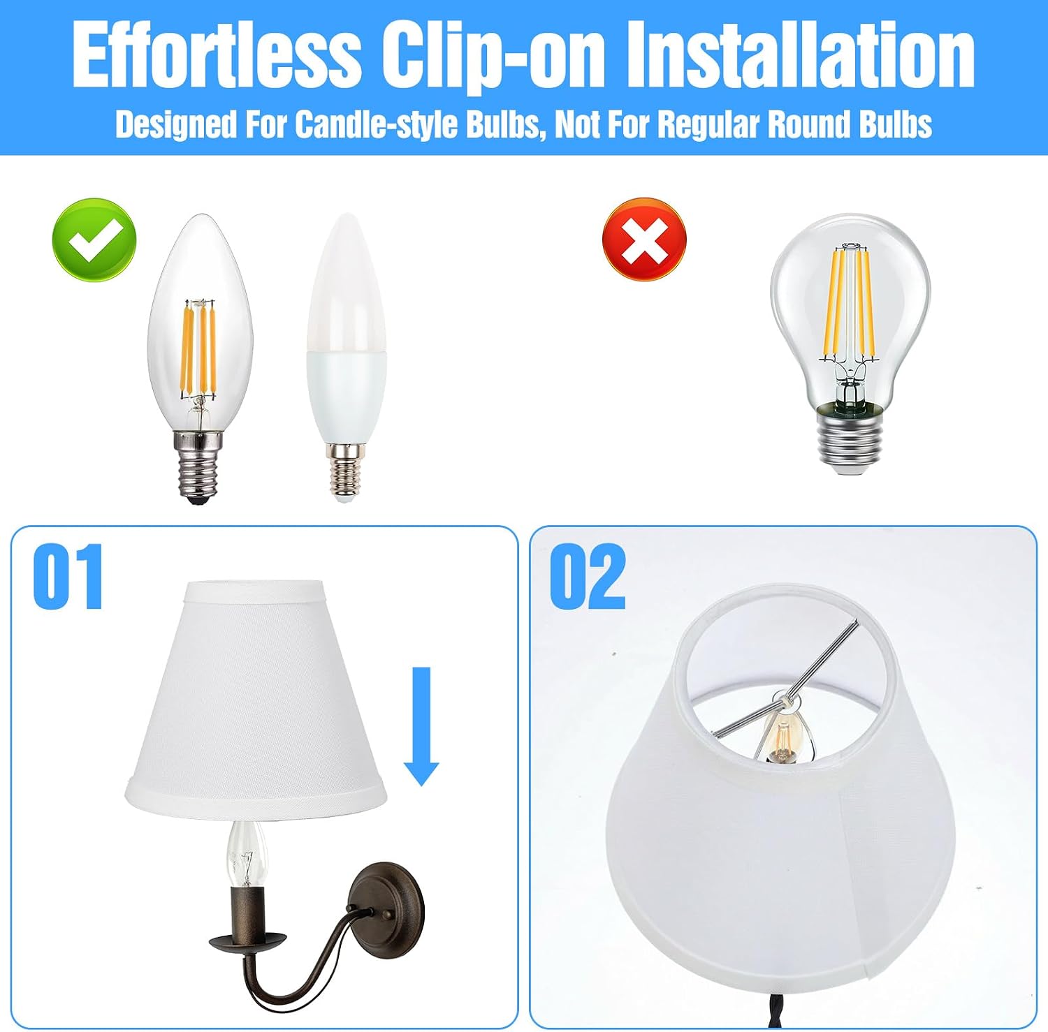 Chandelier Shades Set Of 6, Clip On Lamp Shade For Candelabra Bulbs, 5.9" X 5.1" X 3" White Natural Linen Mini Barrel Replacement Shades