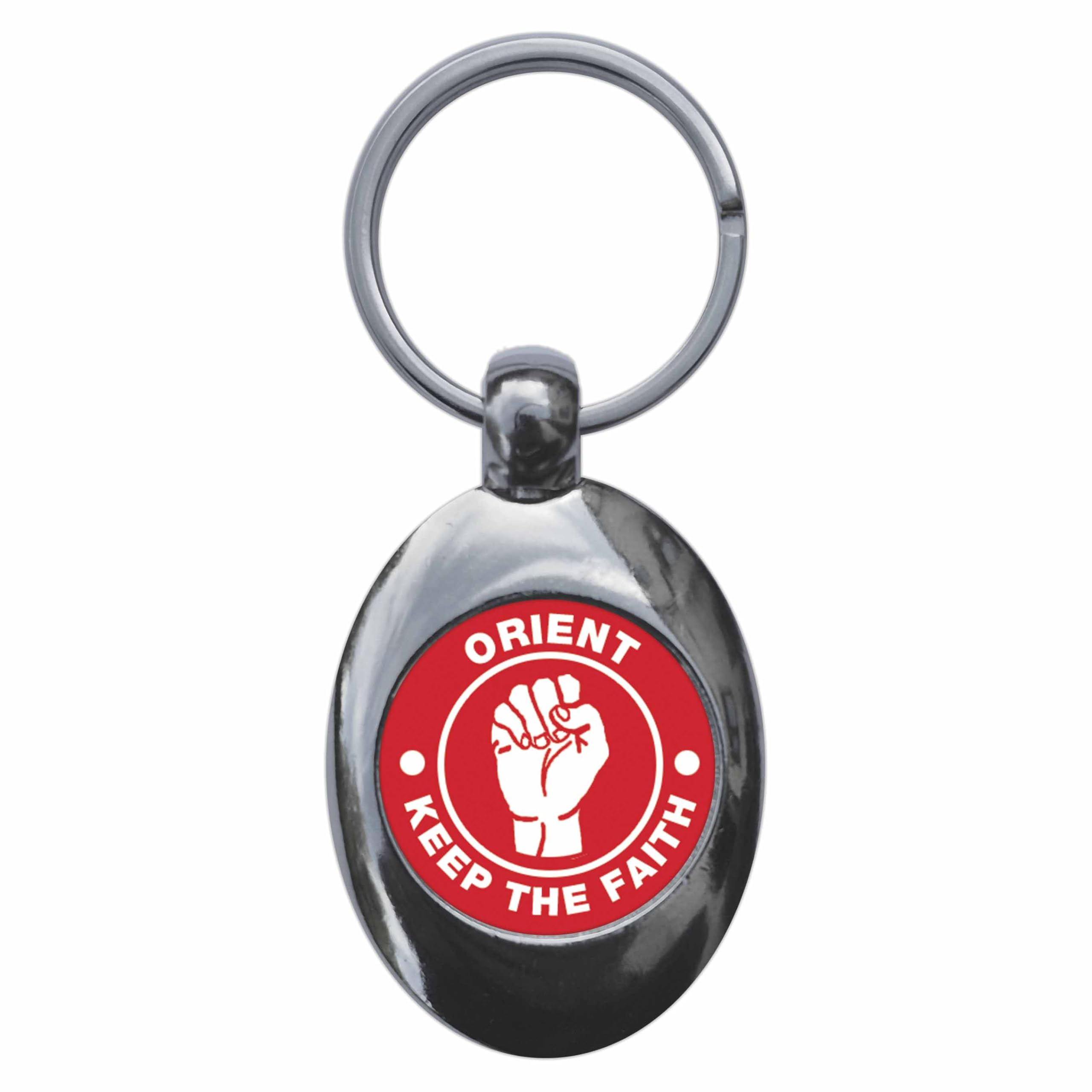 Ozorath Orient Keep The Faith Northern Soul Keyring with Trolley Coin