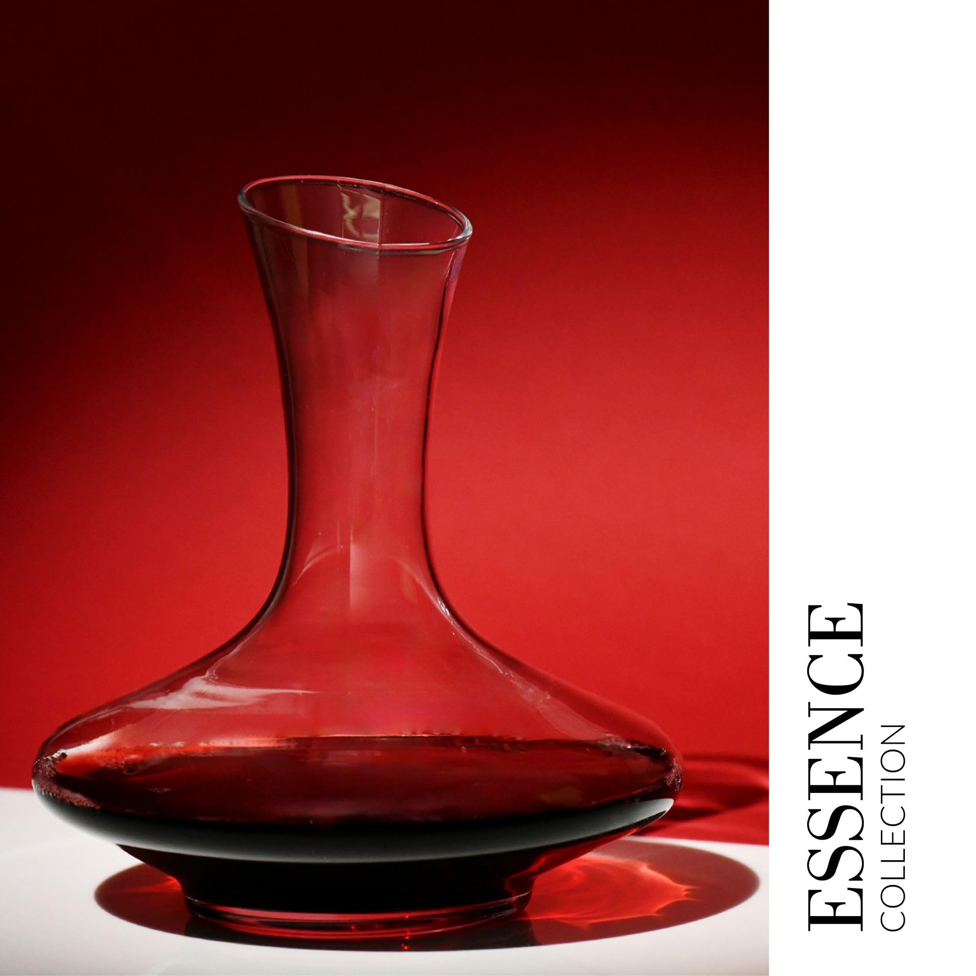 Krosno Décanteur Essence 1200 ml, verrerie artisanale, design élégant et fonctionnel, parfait pour décanter et servir le vin | Cristal sans plomb | Verre sans plomb, design élégant et fonctionnel, parfait pour décanter et servir du vin