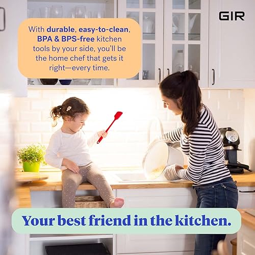 Miniatura 3 de GIR Get It Right Espátula de silicona premium chica, 8 pulgadas, color rosa